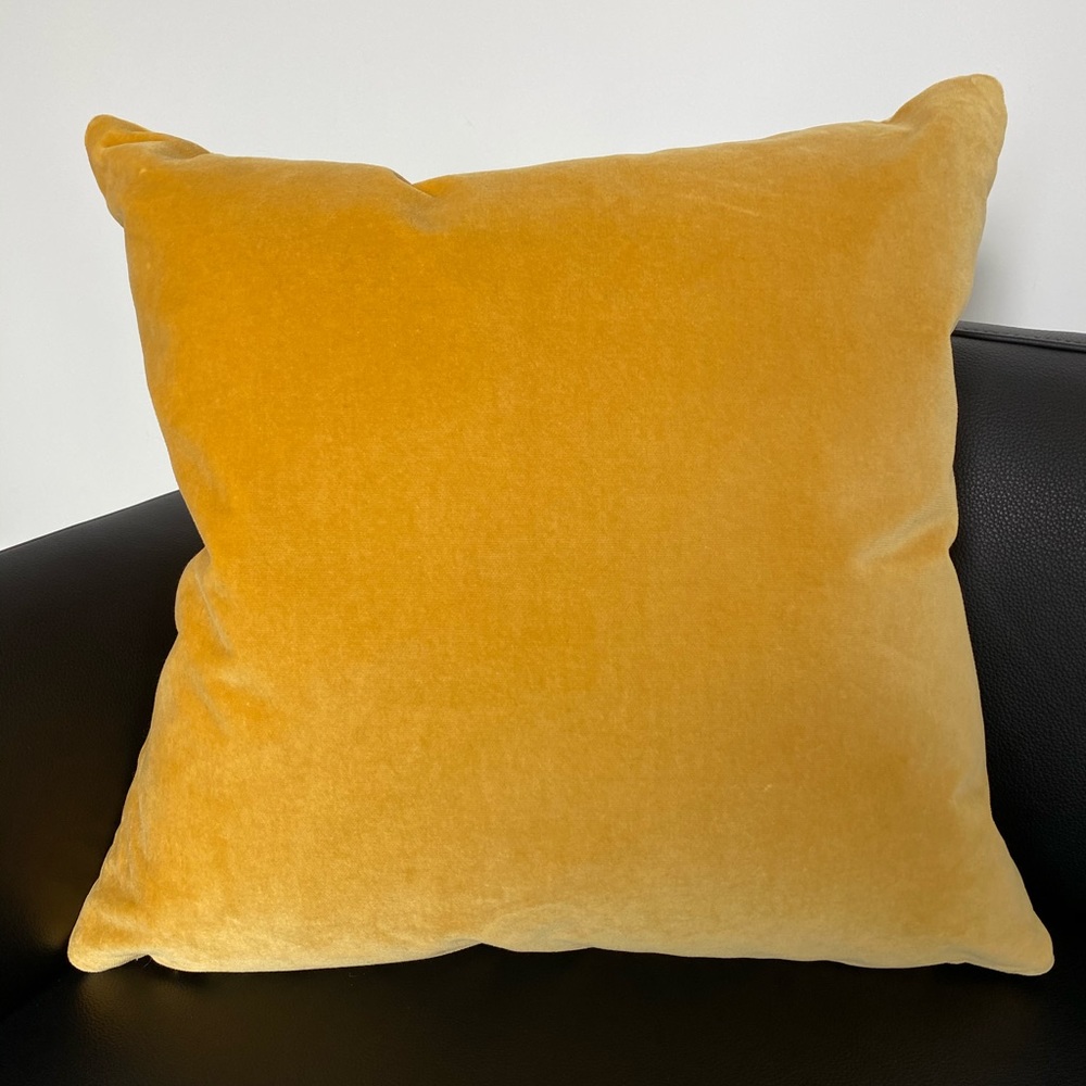 Room and Board Mustard Velvet Pillow